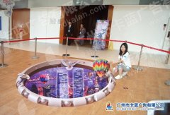 广州3d喷画，三D画设计广告，商场最好的宣传景